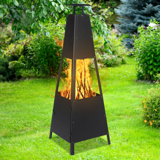 cheminee de jardin pyramide chauffante de lux
