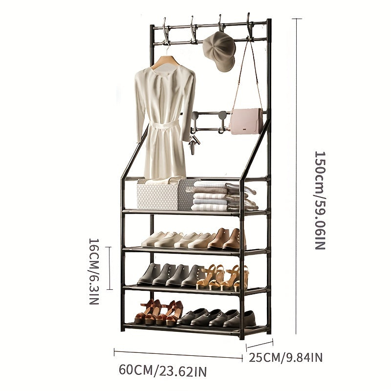 Porte-chaussures et -manteau Sur Pied, Avec 4/5 Couches