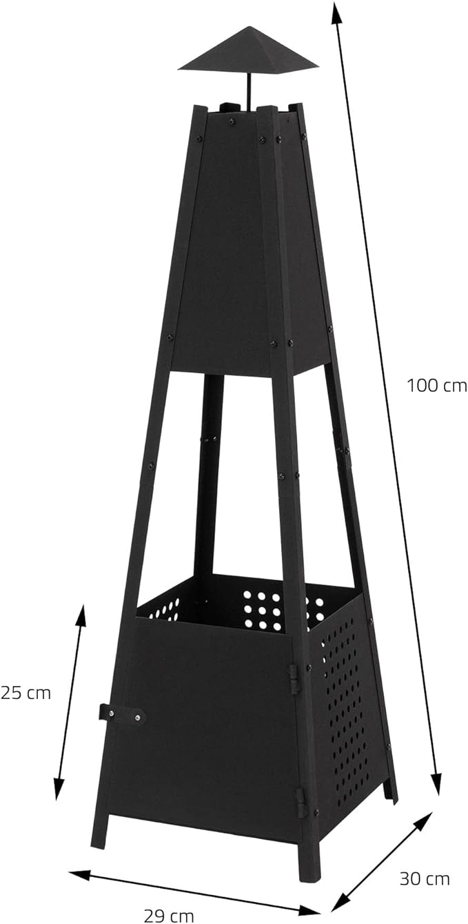 cheminee de jardin pyramide chauffante de lux