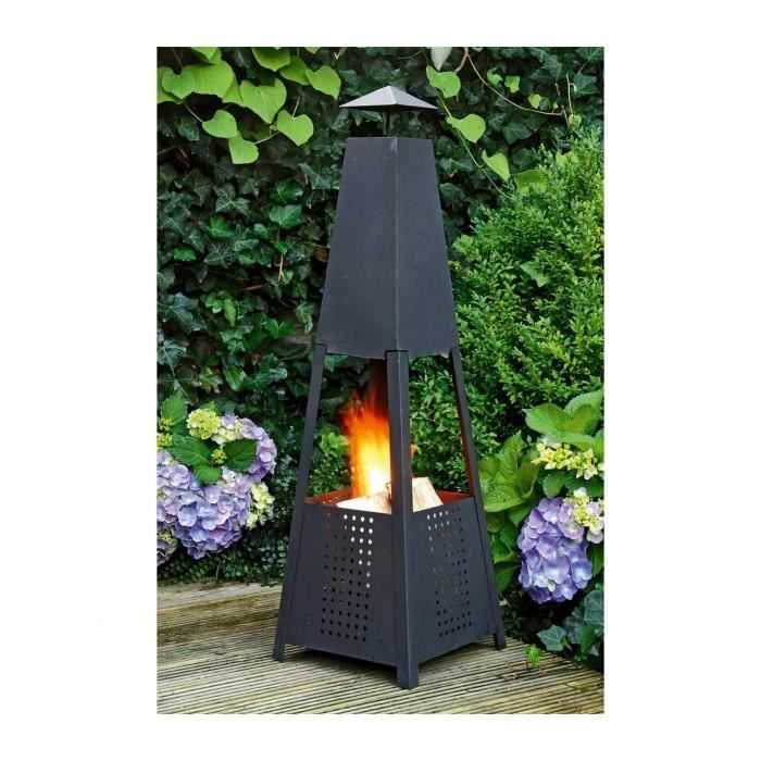 cheminee de jardin pyramide chauffante de lux