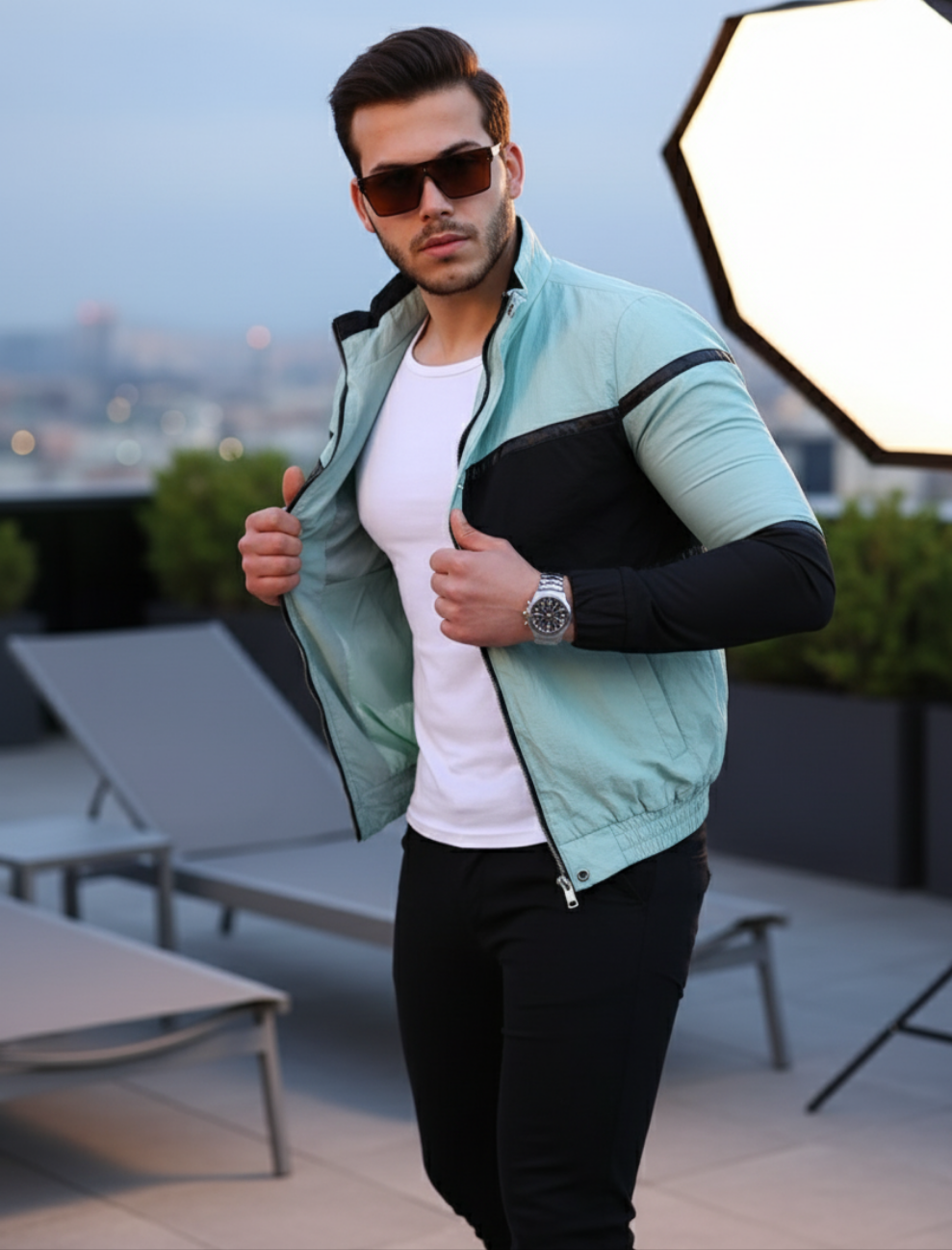 Vestes Tendance pour Hommes – Alliez Chic et Praticité bleu ciel