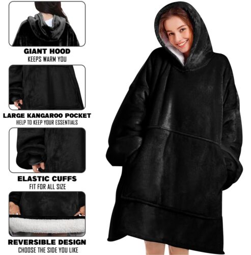 Capuche Surdimensionné Couverture Polaire XL