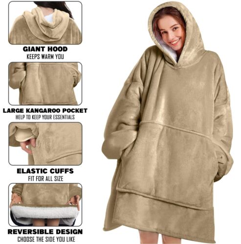 Capuche Surdimensionné Couverture Polaire XL