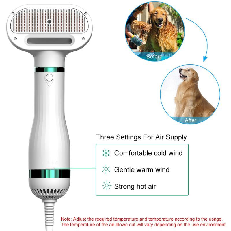 Peigne à souffler pour chiens et chats, nettoyage spécial des poils, séchage à température constante