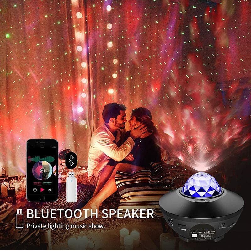 Projecteur étoilé avec haut-parleur de musique
