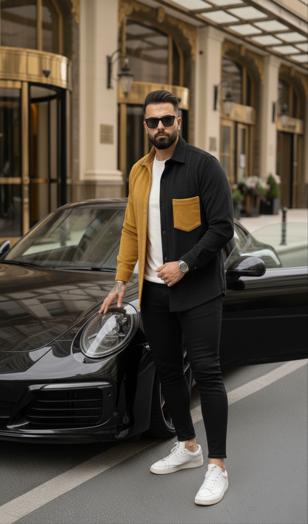 chemise nouveau Design Super haute qualité TURQUIA sold noir