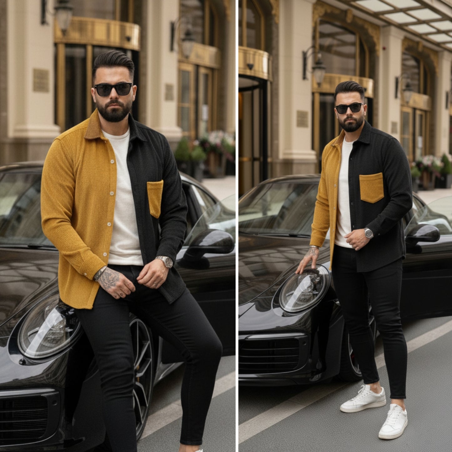 chemise nouveau Design Super haute qualité TURQUIA sold noir