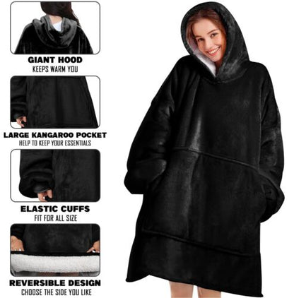 Capuche Surdimensionné Couverture Polaire XL