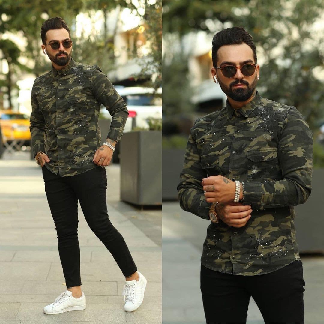 Chemise militaire homme